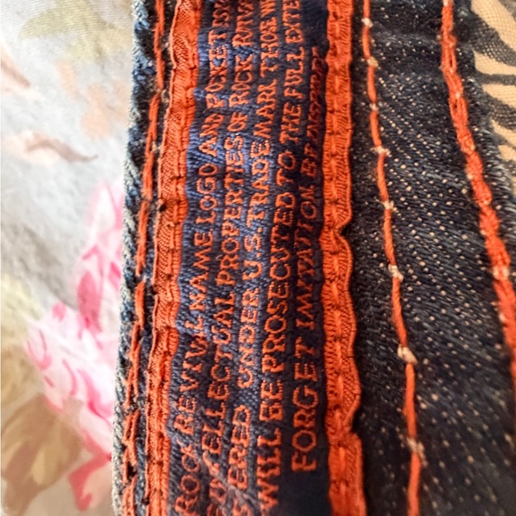 Rock Revival Distressed Blue Embroidered Back Pocket Jeans “Elena” skinny - Picture 11 of 16